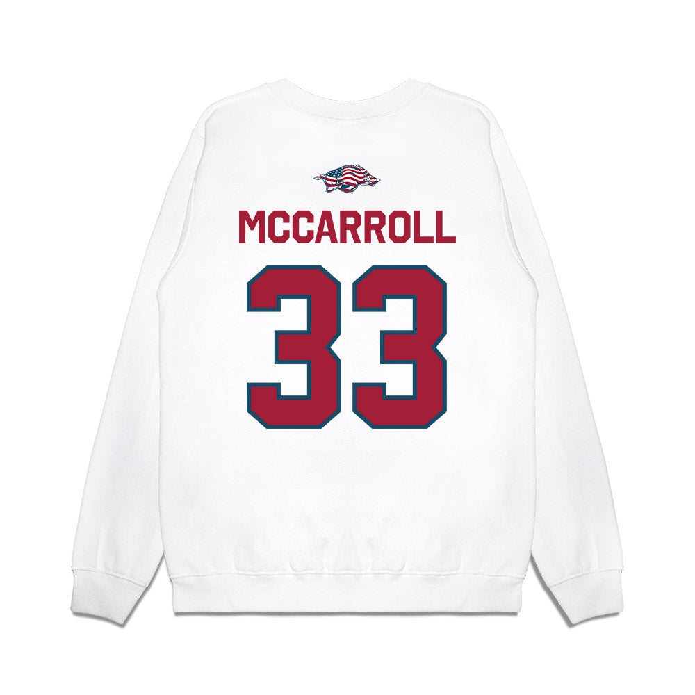 Arkansas - NCAA Women's Volleyball : Maggie McCarroll - Patriotic Collection Premium Crewneck Sweatshirt-1