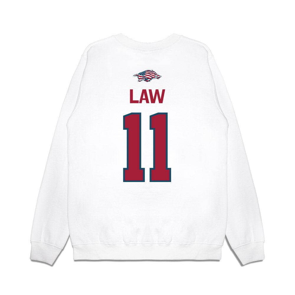 Arkansas - NCAA Women's Volleyball : Elsie Law - Patriotic Collection Premium Crewneck Sweatshirt-1