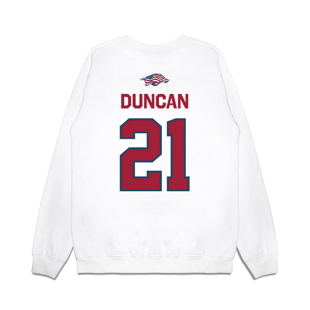 Arkansas - NCAA Women's Volleyball : Parker Duncan - Patriotic Collection Premium Crewneck Sweatshirt-1