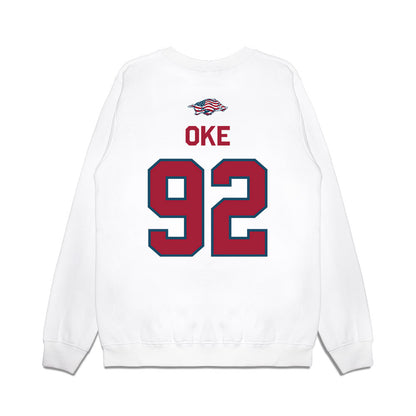 Arkansas - NCAA Football : David Oke - Patriotic Collection Premium Crewneck Sweatshirt-1