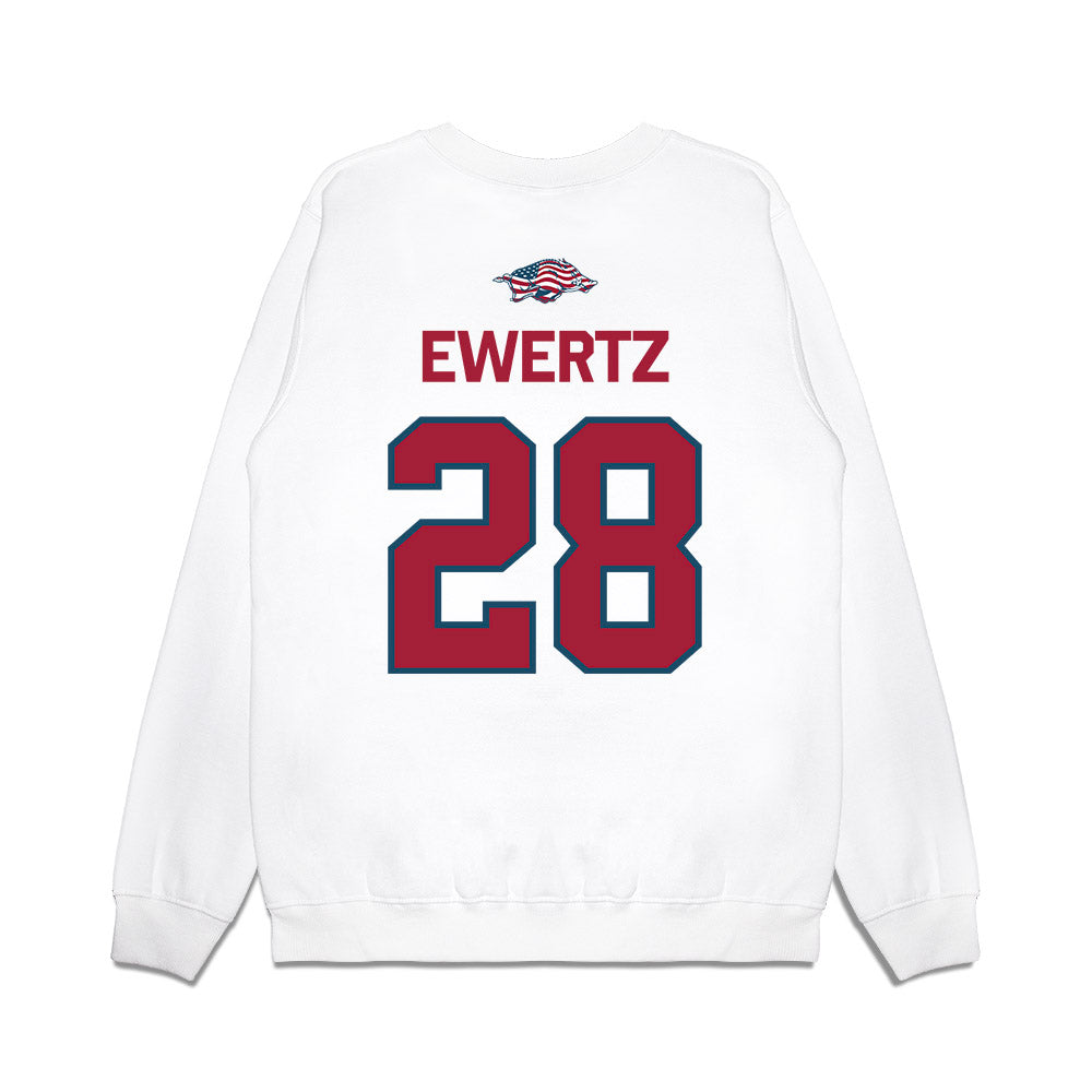 Arkansas - NCAA Women's Soccer : Kyndal Ewertz - Patriotic Collection Premium Crewneck Sweatshirt-1
