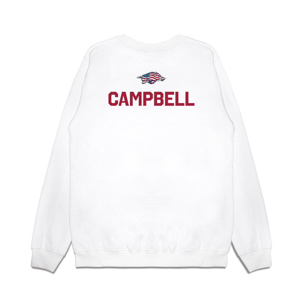 Arkansas - NCAA Women's Track & Field : Abigail Campbell - Patriotic Collection Premium Crewneck Sweatshirt-1