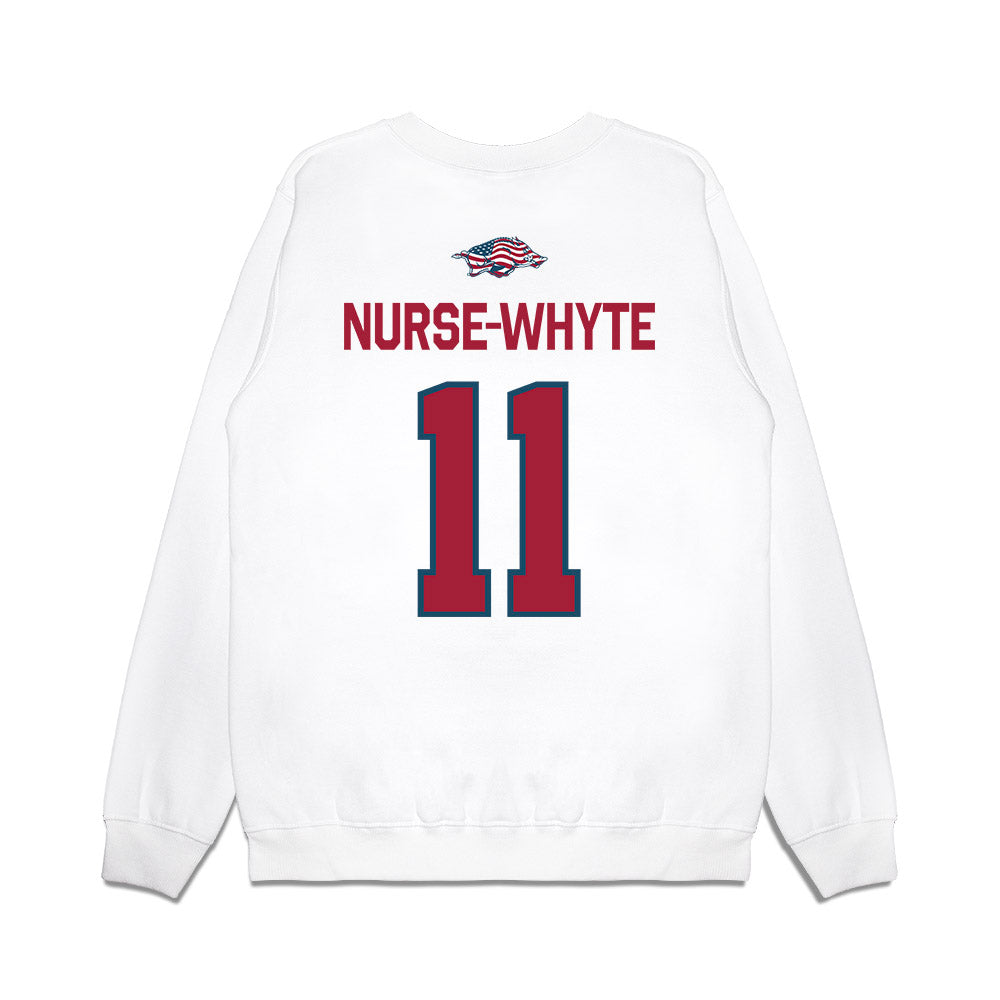 Arkansas - NCAA Women's Soccer : Aniyah Nurse-Whyte - Patriotic Collection Premium Crewneck Sweatshirt-1