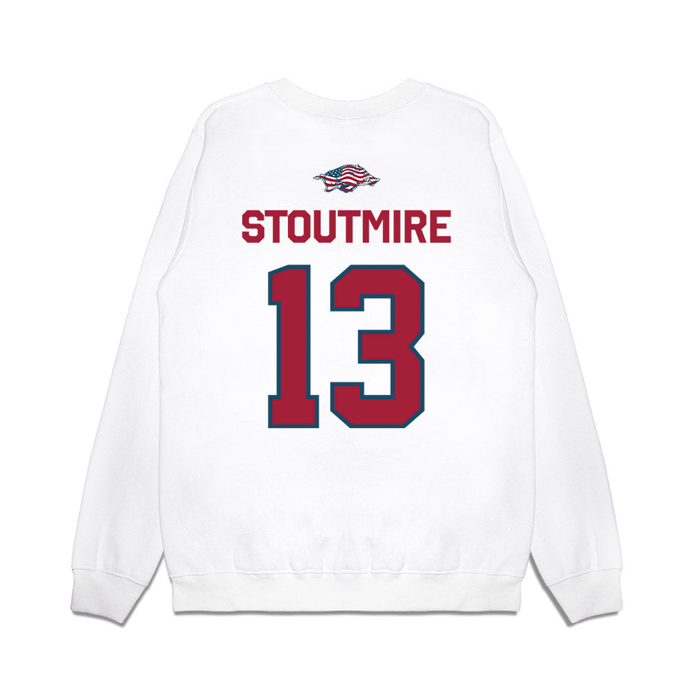 Arkansas - NCAA Football : Carter Stoutmire - Patriotic Collection Premium Crewneck Sweatshirt-1