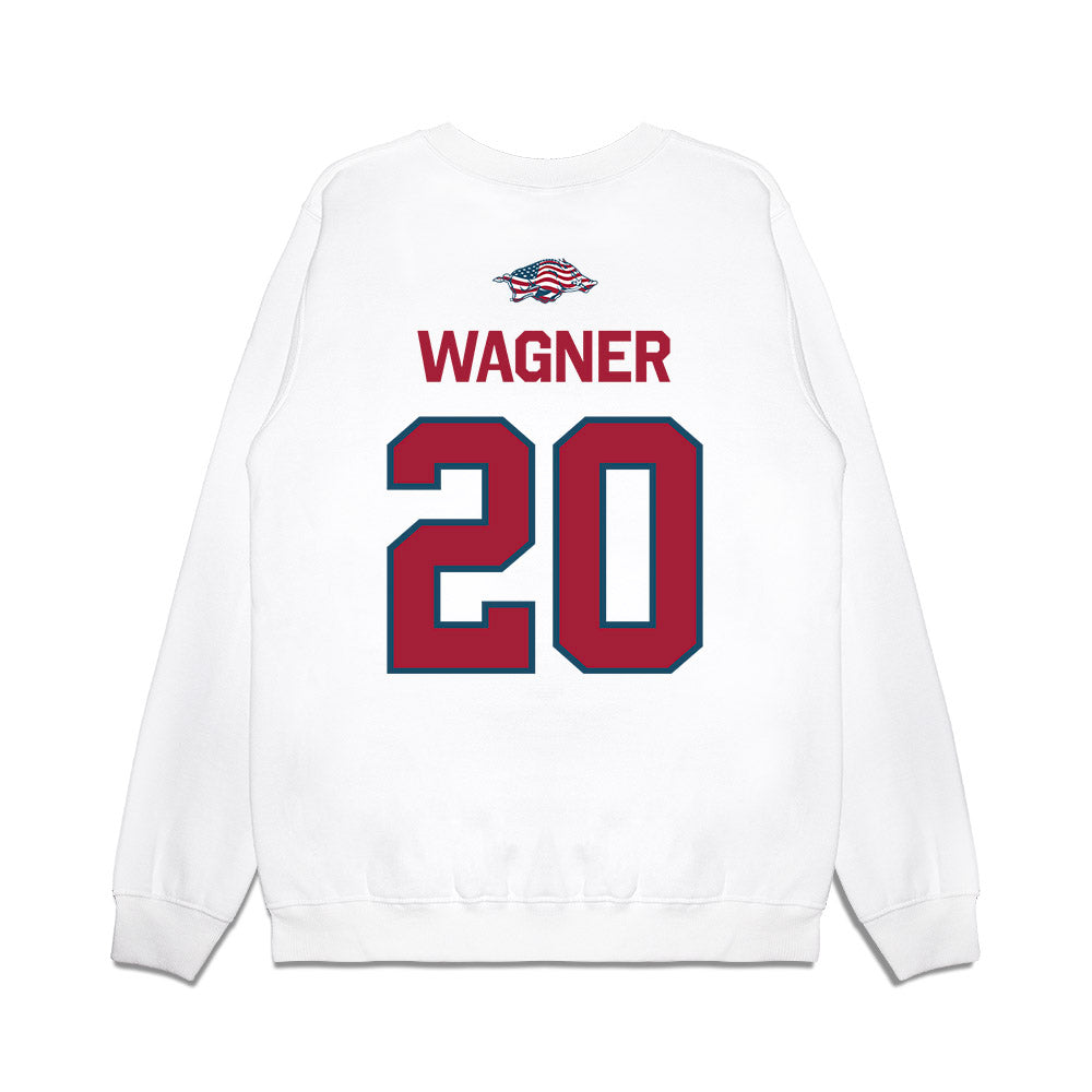 Arkansas - NCAA Women's Soccer : Natalie Wagner - Patriotic Collection Premium Crewneck Sweatshirt-1