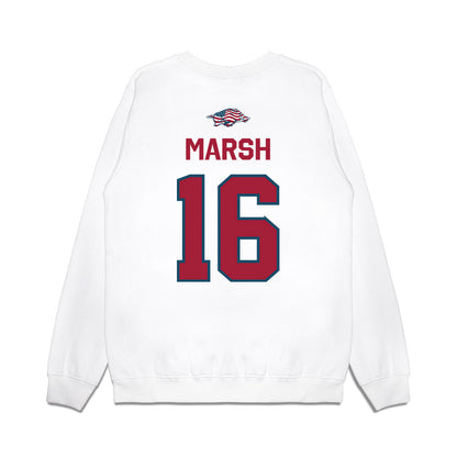 Arkansas - NCAA Football : Kourtlan Marsh - Patriotic Collection Premium Crewneck Sweatshirt-1