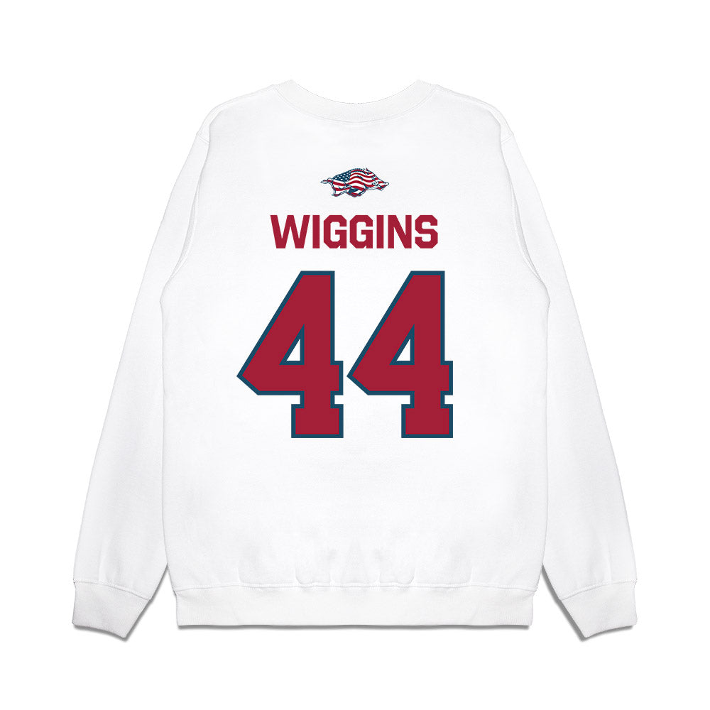 Arkansas - NCAA Baseball : Carson Wiggins - Patriotic Collection Premium Crewneck Sweatshirt-1