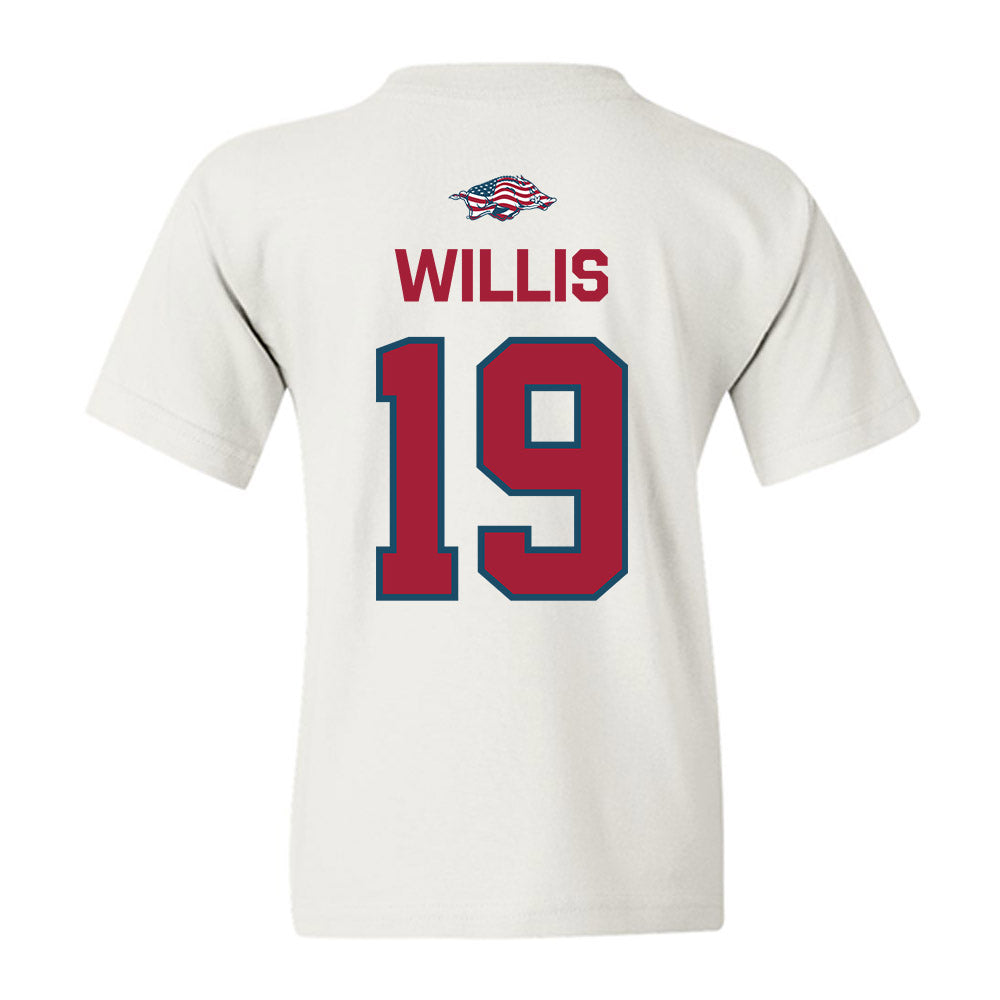 Arkansas - NCAA Baseball : Carson Willis - Patriotic Collection Youth T-Shirt-1