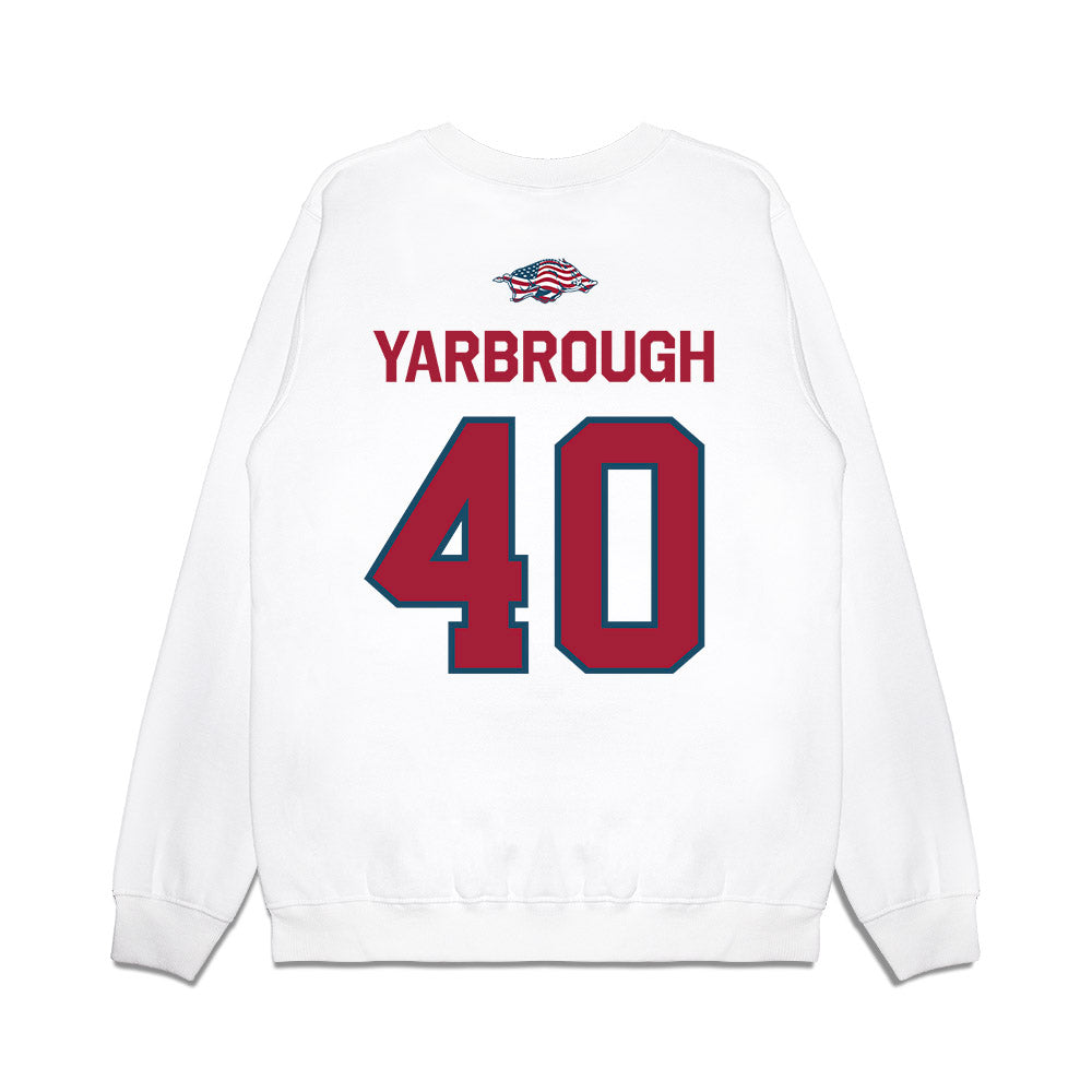 Arkansas - NCAA Football : Colton Yarbrough - Patriotic Collection Premium Crewneck Sweatshirt-1