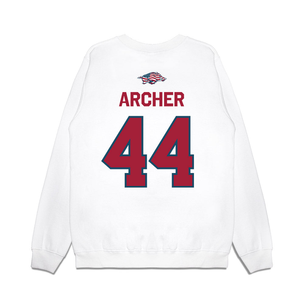 Arkansas - NCAA Women's Basketball : Maryn Archer - Patriotic Collection Premium Crewneck Sweatshirt-1
