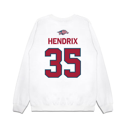 Arkansas - NCAA Football : Hutson Hendrix - Patriotic Collection Premium Crewneck Sweatshirt-1