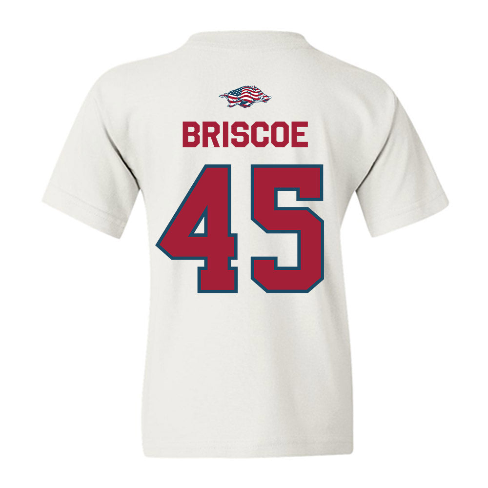 Arkansas - NCAA Baseball : Tye Briscoe - Patriotic Collection Youth T-Shirt-1