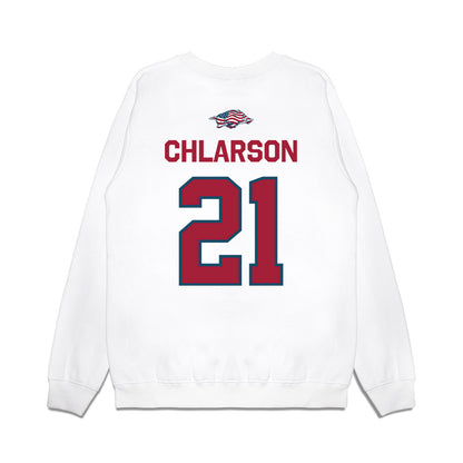 Arkansas - NCAA Women's Basketball : Ashlynn Chlarson - Patriotic Collection Premium Crewneck Sweatshirt-1