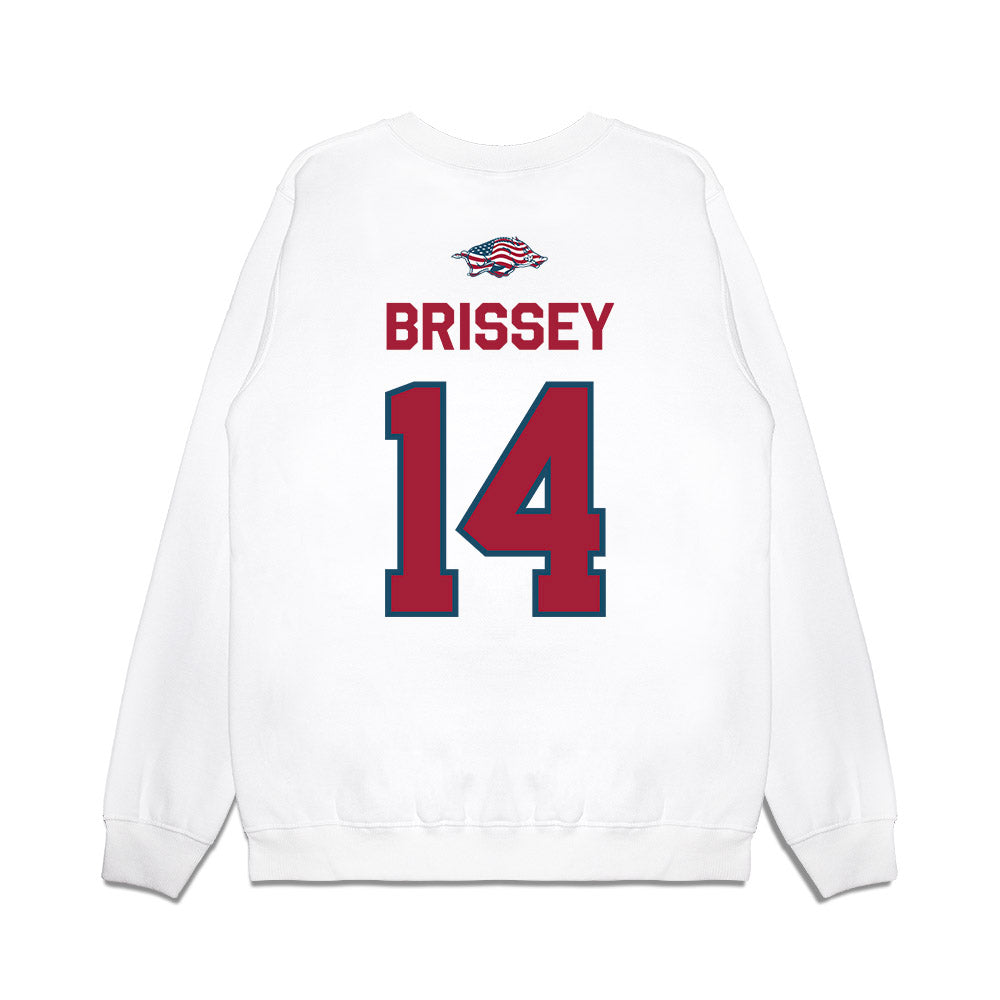 Arkansas - NCAA Baseball : Mark Brissey - Patriotic Collection Premium Crewneck Sweatshirt-1