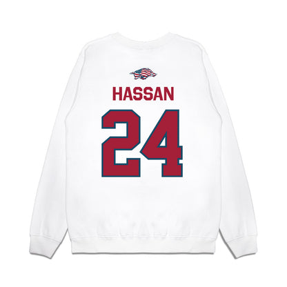 Arkansas - NCAA Women's Basketball : Aisha Hassan - Patriotic Collection Premium Crewneck Sweatshirt-1