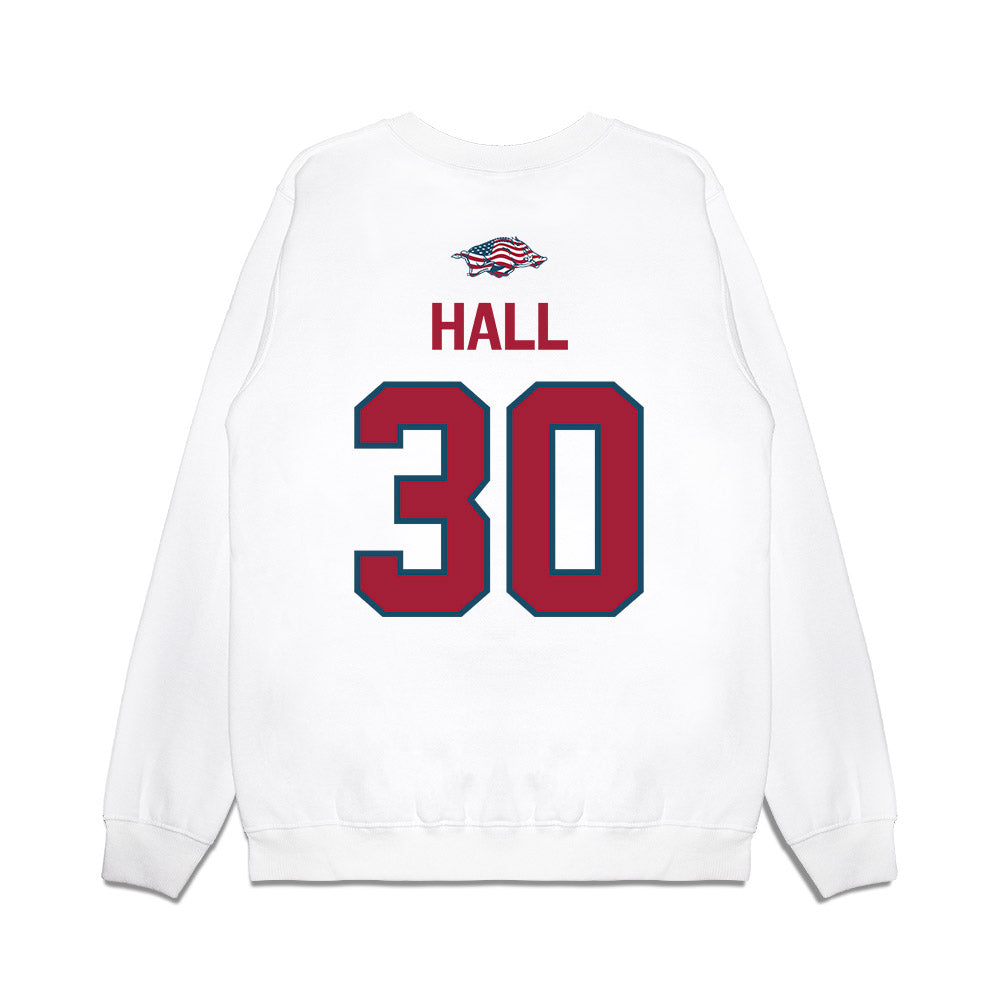 Arkansas - NCAA Softball : Khamari Hall - Patriotic Collection Premium Crewneck Sweatshirt-1