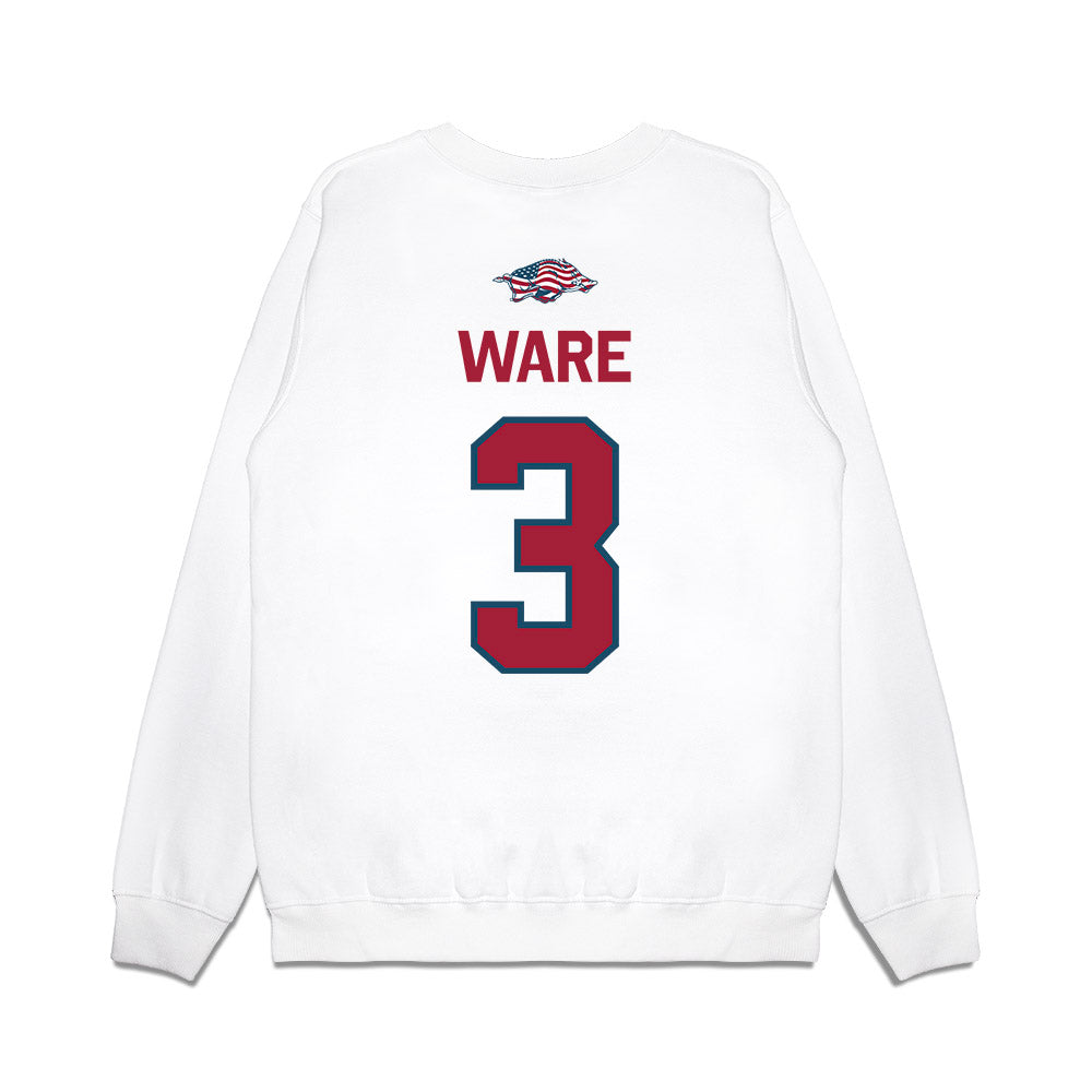 Arkansas - NCAA Women's Basketball : Harmonie Ware - Patriotic Collection Premium Crewneck Sweatshirt-1