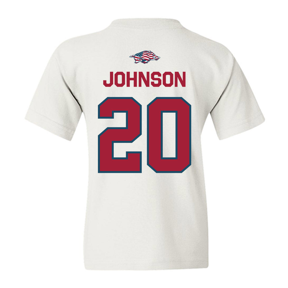 Arkansas - NCAA Football : Jahiem Johnson - Patriotic Collection Youth T-Shirt-1