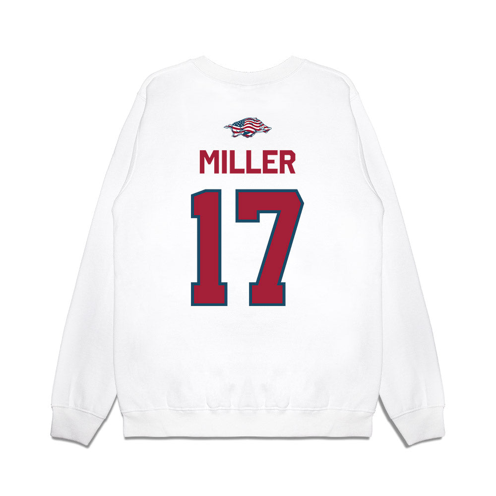 Arkansas - NCAA Softball : Kennedy Miller - Patriotic Collection Premium Crewneck Sweatshirt-1