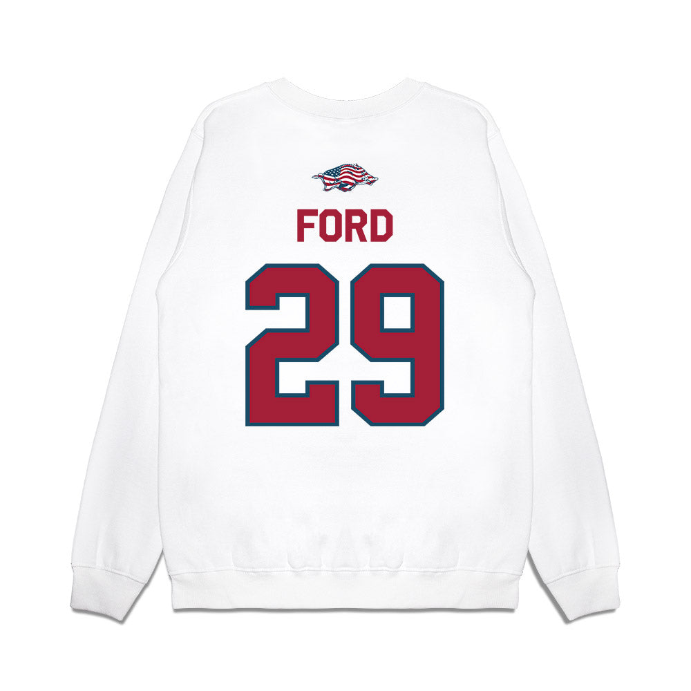 Arkansas - NCAA Football : Brandon Ford - Patriotic Collection Premium Crewneck Sweatshirt-1
