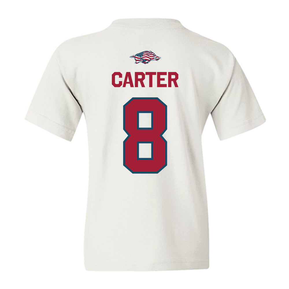Arkansas - NCAA Women's Soccer : Kate Carter - Patriotic Collection Youth T-Shirt-1