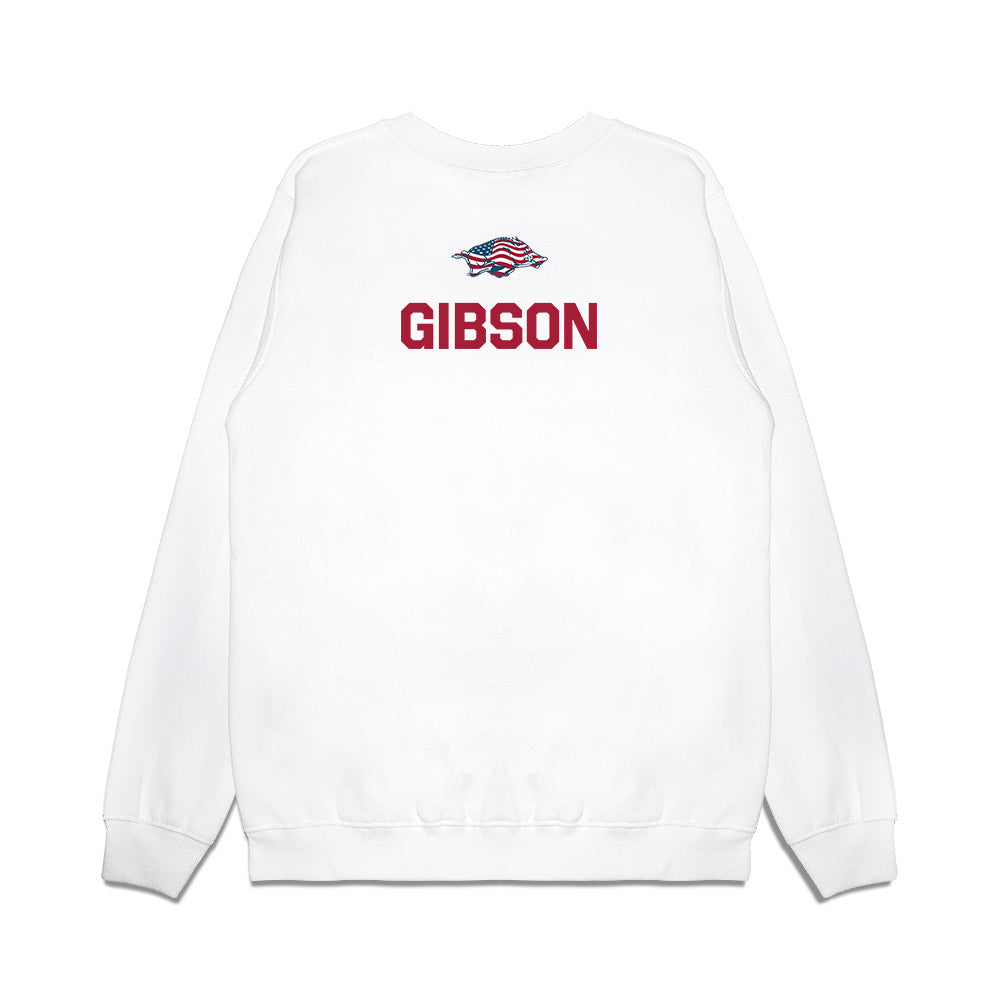 Arkansas - NCAA Women's Track & Field : Jayda Gibson - Patriotic Collection Premium Crewneck Sweatshirt-1