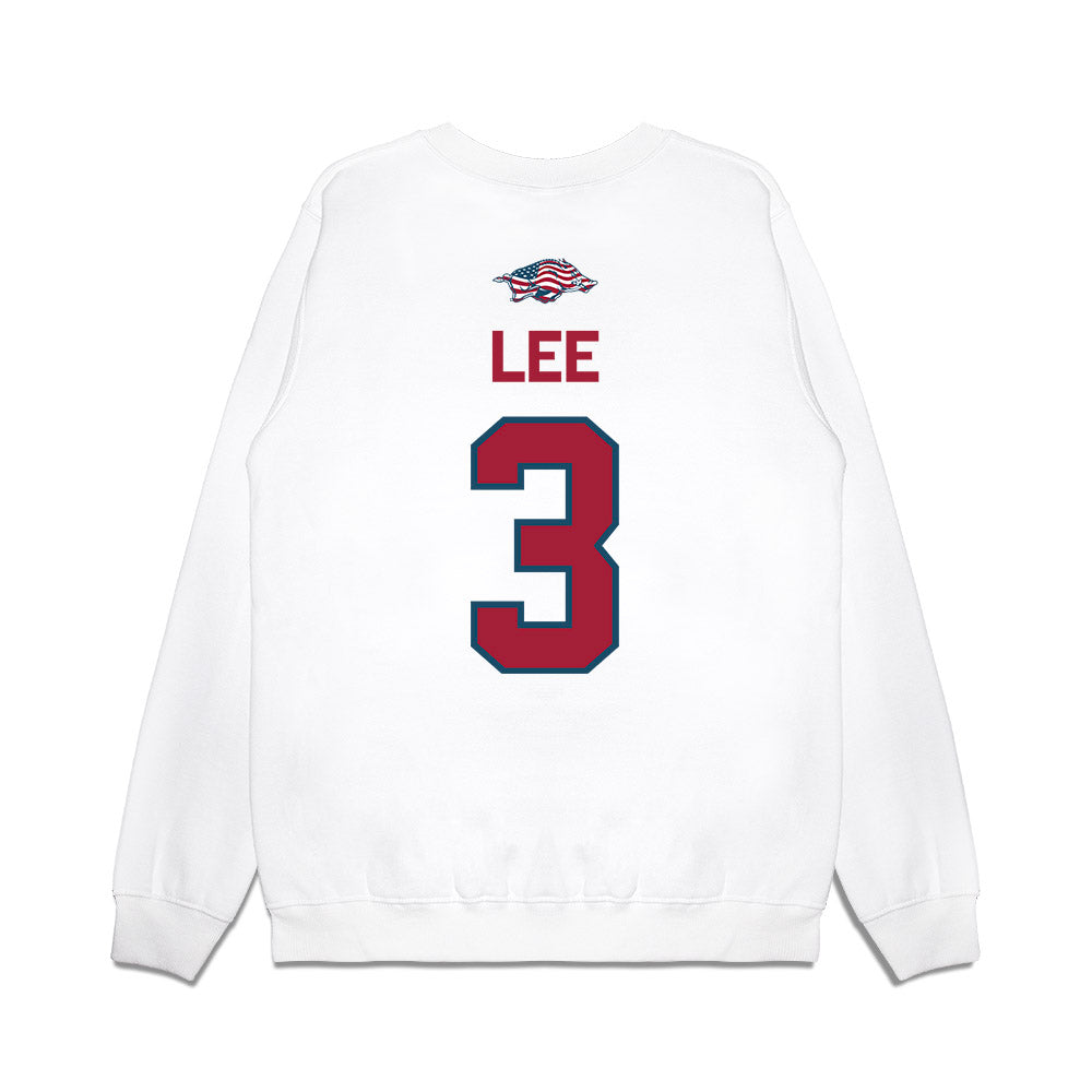 Arkansas - NCAA Football : Braydon Lee - Patriotic Collection Premium Crewneck Sweatshirt-1