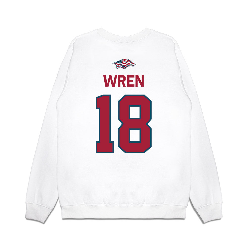 Arkansas - NCAA Women's Soccer : Avery Wren - Patriotic Collection Premium Crewneck Sweatshirt-1