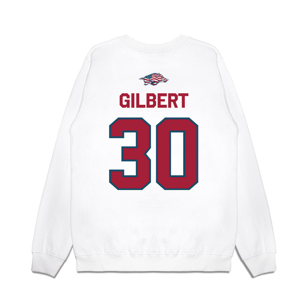 Arkansas - NCAA Football : Max Gilbert - Patriotic Collection Premium Crewneck Sweatshirt-1