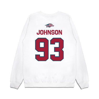 Arkansas - NCAA Football : Keiundre Johnson - Patriotic Collection Premium Crewneck Sweatshirt-1