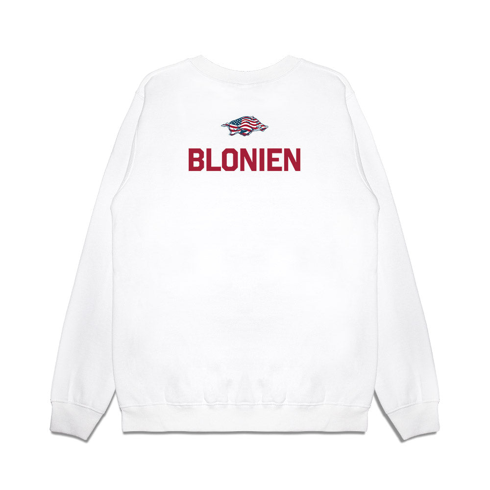 Arkansas - NCAA Women's Golf : Natalie Blonien - Patriotic Collection Premium Crewneck Sweatshirt-1
