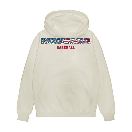 Arkansas - NCAA Baseball : Max Holland - Patriotic Collection Premium Hooded Sweatshirt-0