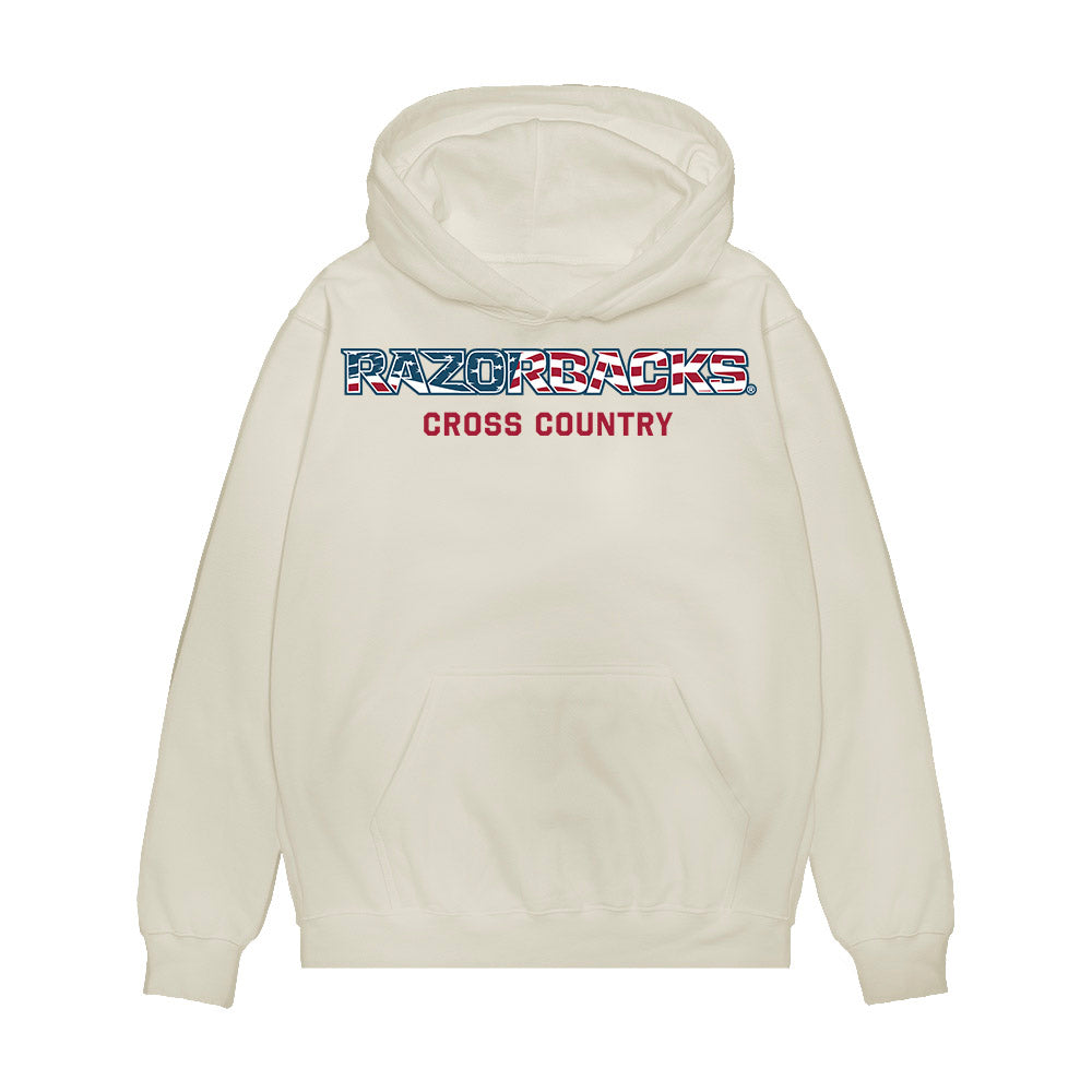 Arkansas - NCAA Women's Cross Country : Morgan Kirkland - Patriotic Collection Premium Hooded Sweatshirt-0