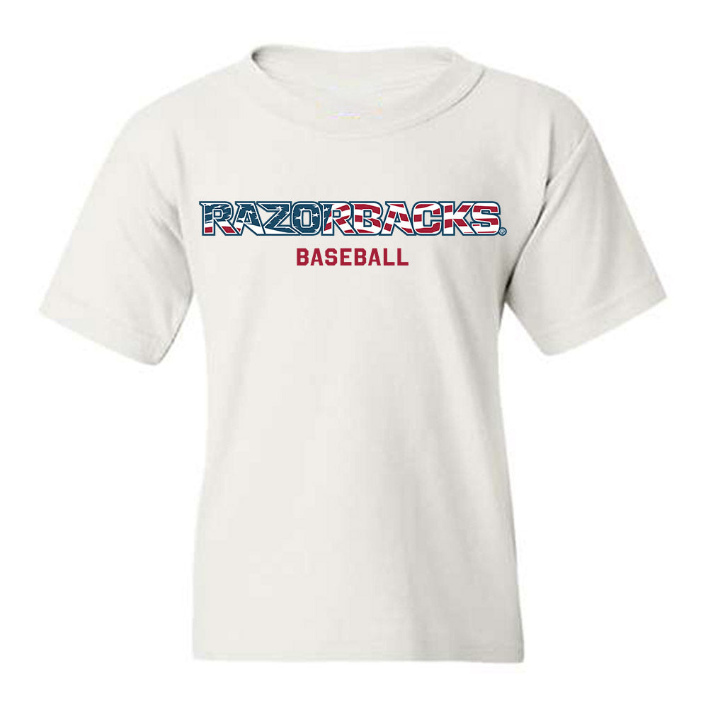 Arkansas - NCAA Baseball : Ty Burnham - Patriotic Collection Youth T-Shirt-0
