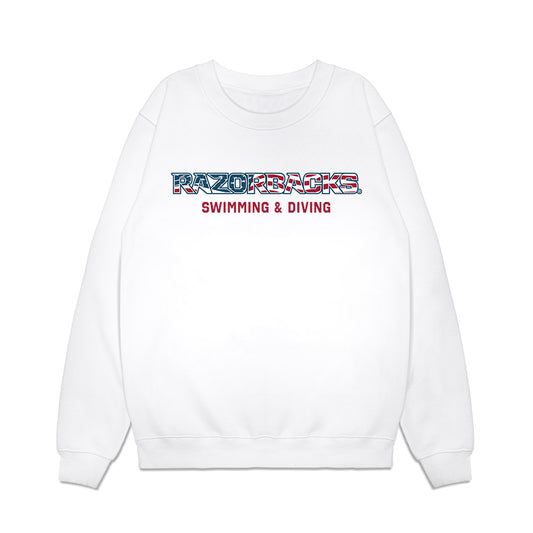 Arkansas - NCAA Women's Swimming & Diving : Lindy Hunter - Patriotic Collection Premium Crewneck Sweatshirt-0