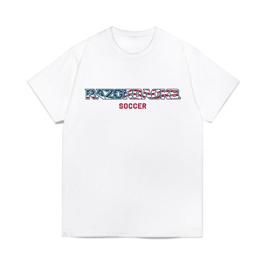 Arkansas - NCAA Women's Soccer : Bella Field - Patriotic Collection Comfort Colors T-Shirt-0