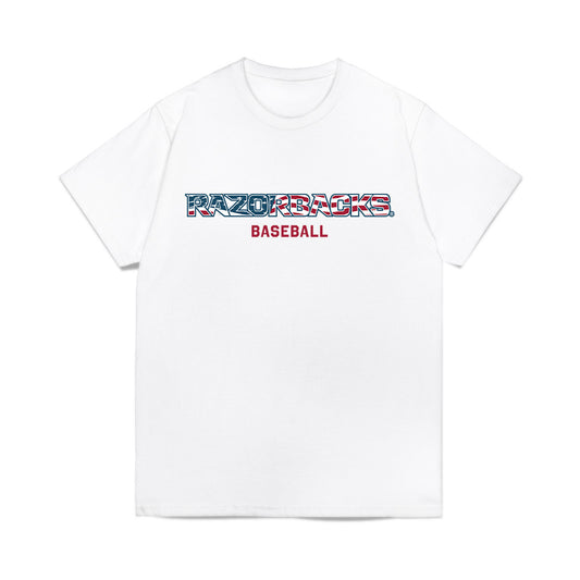 Arkansas - NCAA Baseball : Nolan Souza - Patriotic Collection Comfort Colors T-Shirt-0