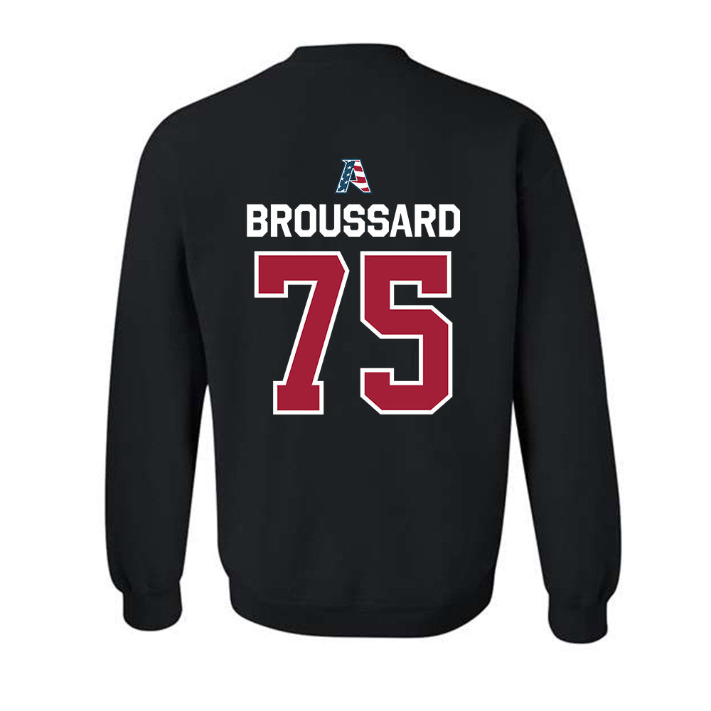 Arkansas - NCAA Football : Kavion Broussard - Patriotic Collectction Crewneck Sweatshirt-1