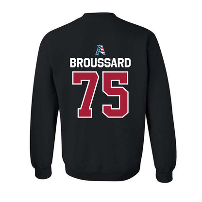 Arkansas - NCAA Football : Kavion Broussard - Patriotic Collectction Crewneck Sweatshirt-1