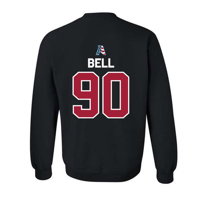 Arkansas - NCAA Football : Caleb Bell - Patriotic Collectction Crewneck Sweatshirt-1