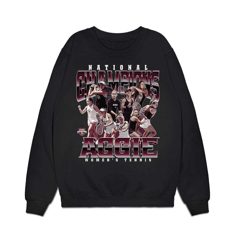 Texas A&M - NCAA Womens Tennis : National Champions 2026 Team Collage Premium Crewneck Sweatshirt-0