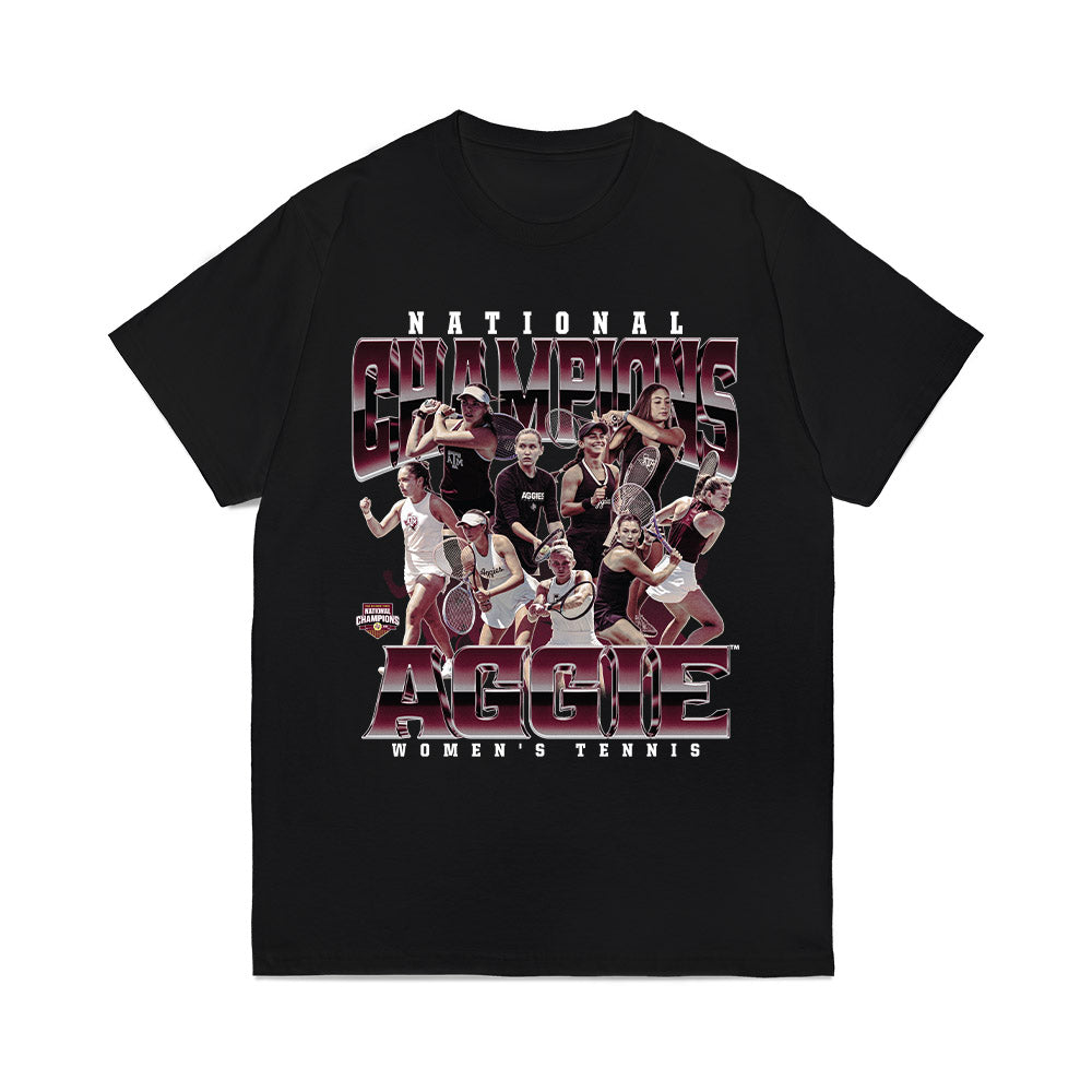 Texas A&M - NCAA Womens Tennis : National Champions 2026 Team Collage Comfort Colors T-Shirt-0