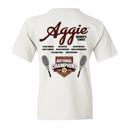 Texas A&M - NCAA Womens Tennis : National Champions 2026 Youth T-Shirt-1