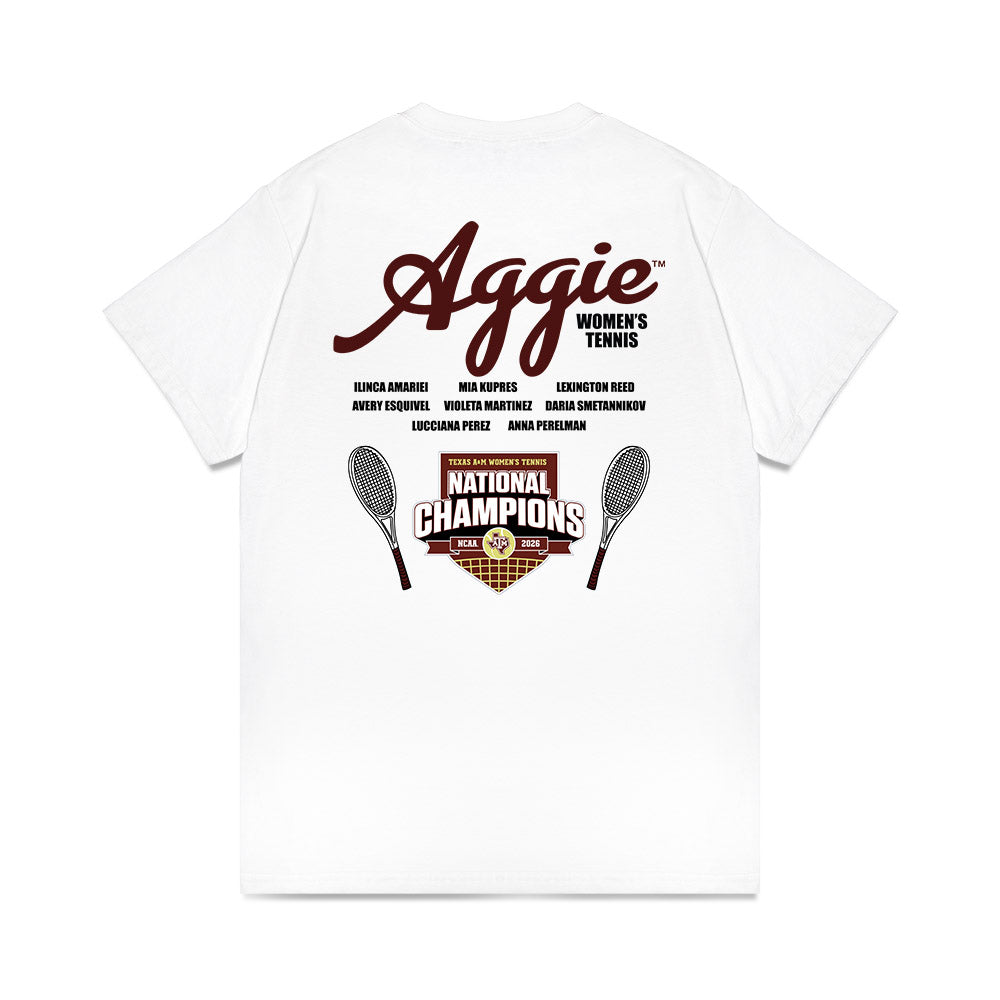 Texas A&M - NCAA Womens Tennis : National Champions 2026 Comfort Colors T-Shirt-1