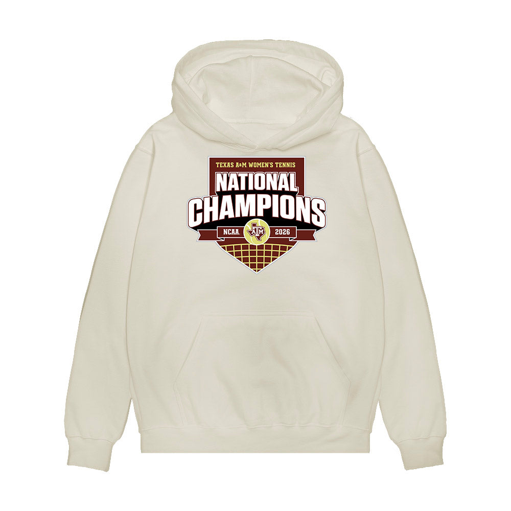 Texas A&M - NCAA Womens Tennis : National Champions 2026 Premium Hooded Sweatshirt-0