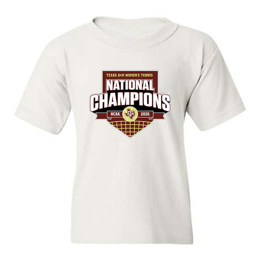 Texas A&M - NCAA Womens Tennis : National Champions 2026 Youth T-Shirt-0