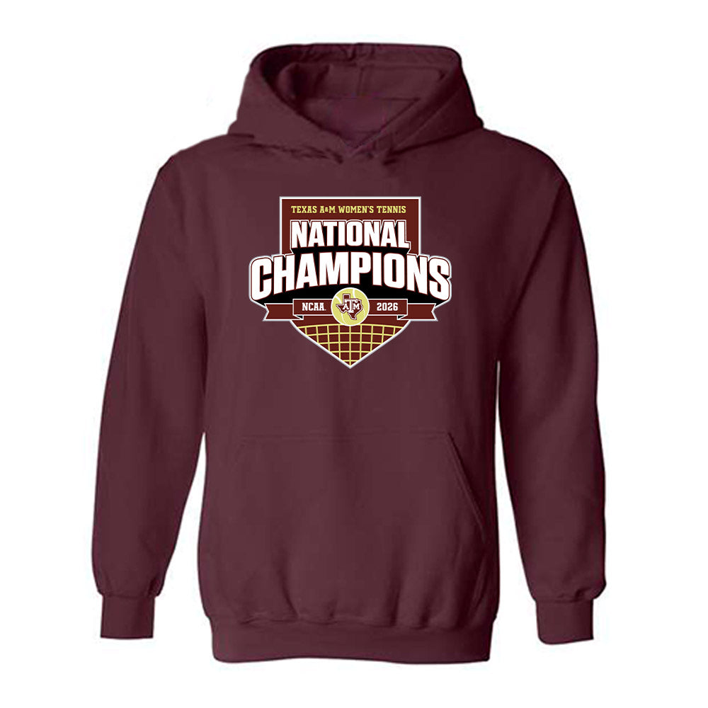 Texas A&M - NCAA Women's Tennis : Violeta Martinez - National Champions 2026 Hooded Sweatshirt-0