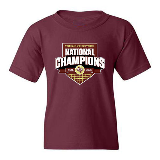 Texas A&M - NCAA Women's Tennis : Mia Kupres - National Champions 2026 Youth T-Shirt-0