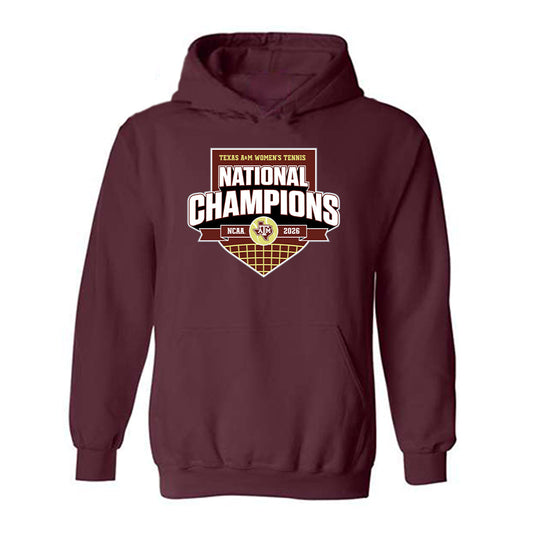 Texas A&M - NCAA Women's Tennis : Anna Perelman - National Champions 2026 Hooded Sweatshirt-0