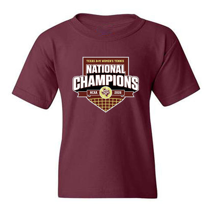 Texas A&M - NCAA Women's Tennis : Nicole Khirin - National Champions 2026 Youth T-Shirt-0
